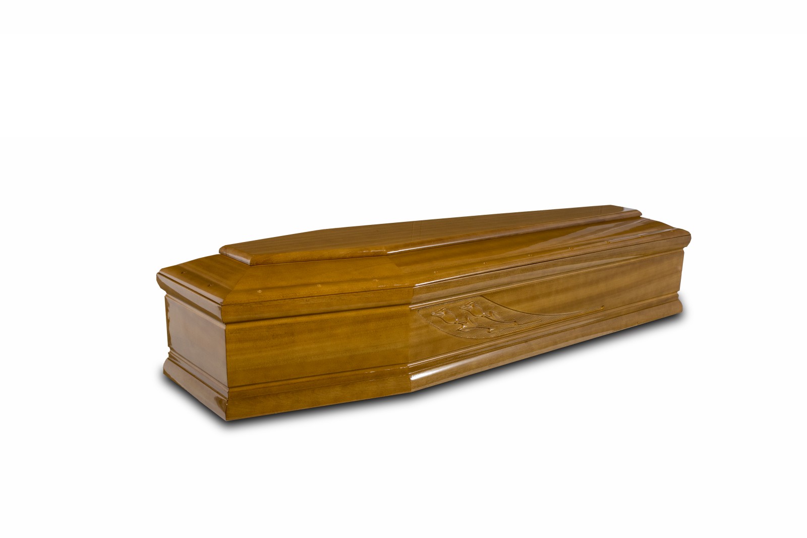 Cofano in legno di Frakè con intaglio calla - immagine 1