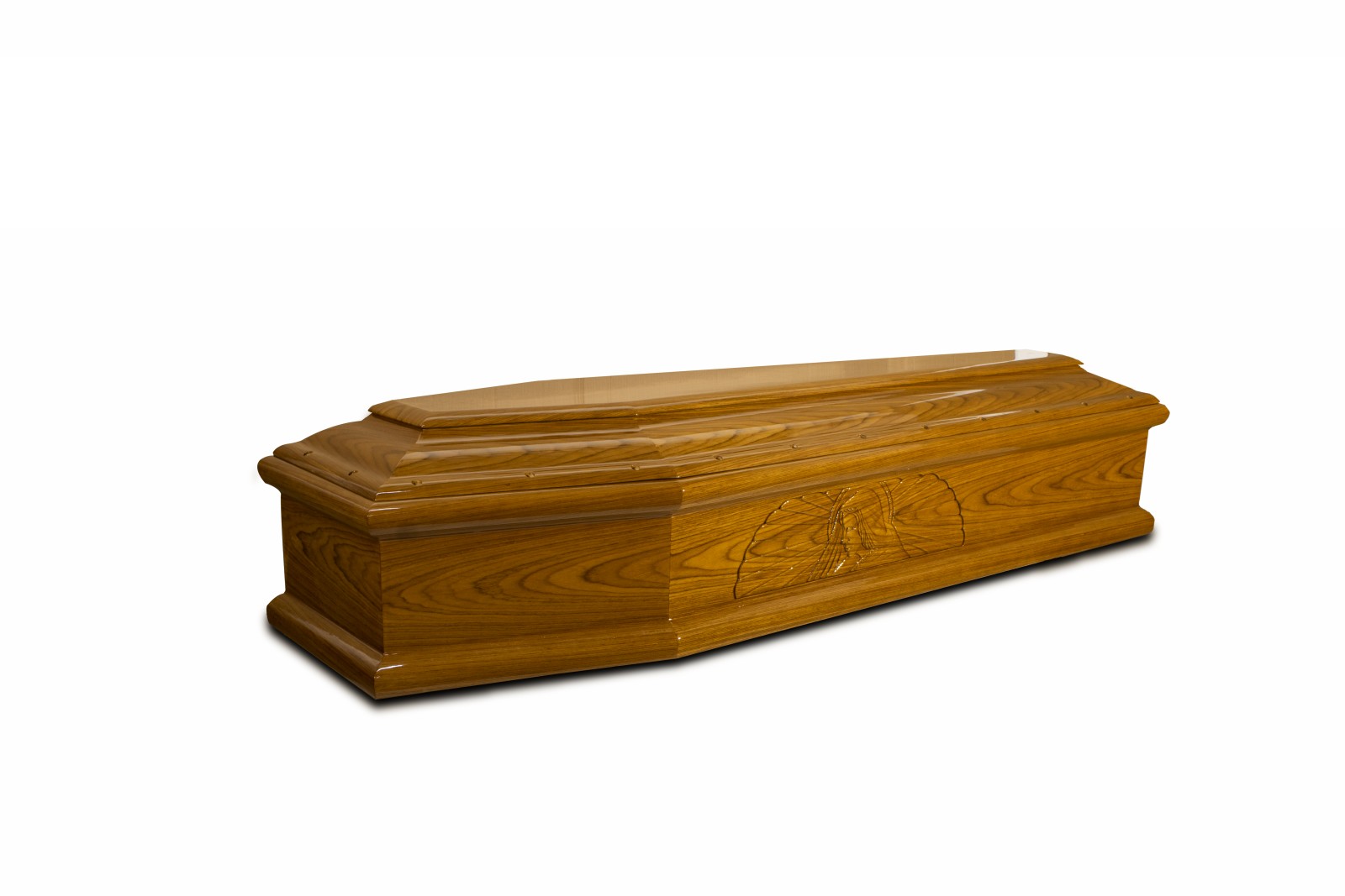 Cofano in legno di frezno con intaglio Madonna - immagine 1