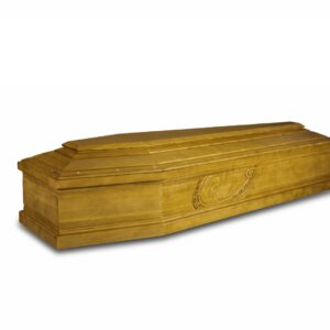 Cofano in legno di paulownia  rifinitura opaca con intaglio Madonna