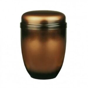 Urna cineraria con coperchio piatto in metallo color rame