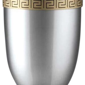 Urna cineraria in acciaio con base