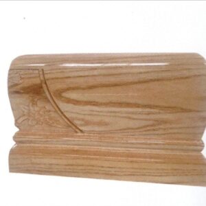 Urna cineraria in legno di frassino rettangolare con intarsi floreali