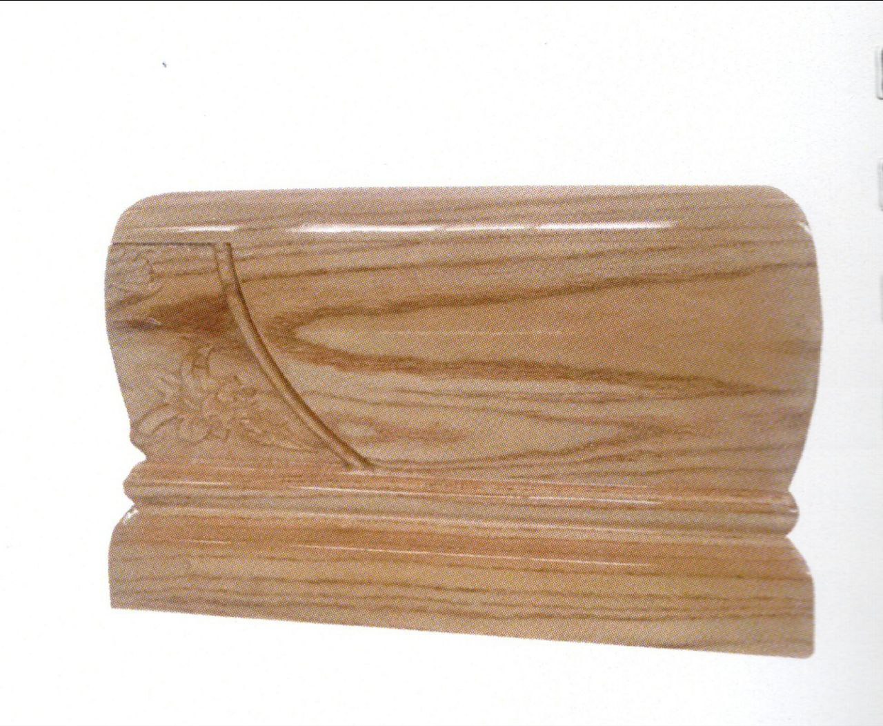 Urna cineraria in legno di frassino rettangolare con intarsi floreali - immagine 1