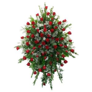 Copribara semplice fiori rose rosse bianche