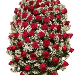Copribara semplice fiori rose rosse bianche - immagine 5