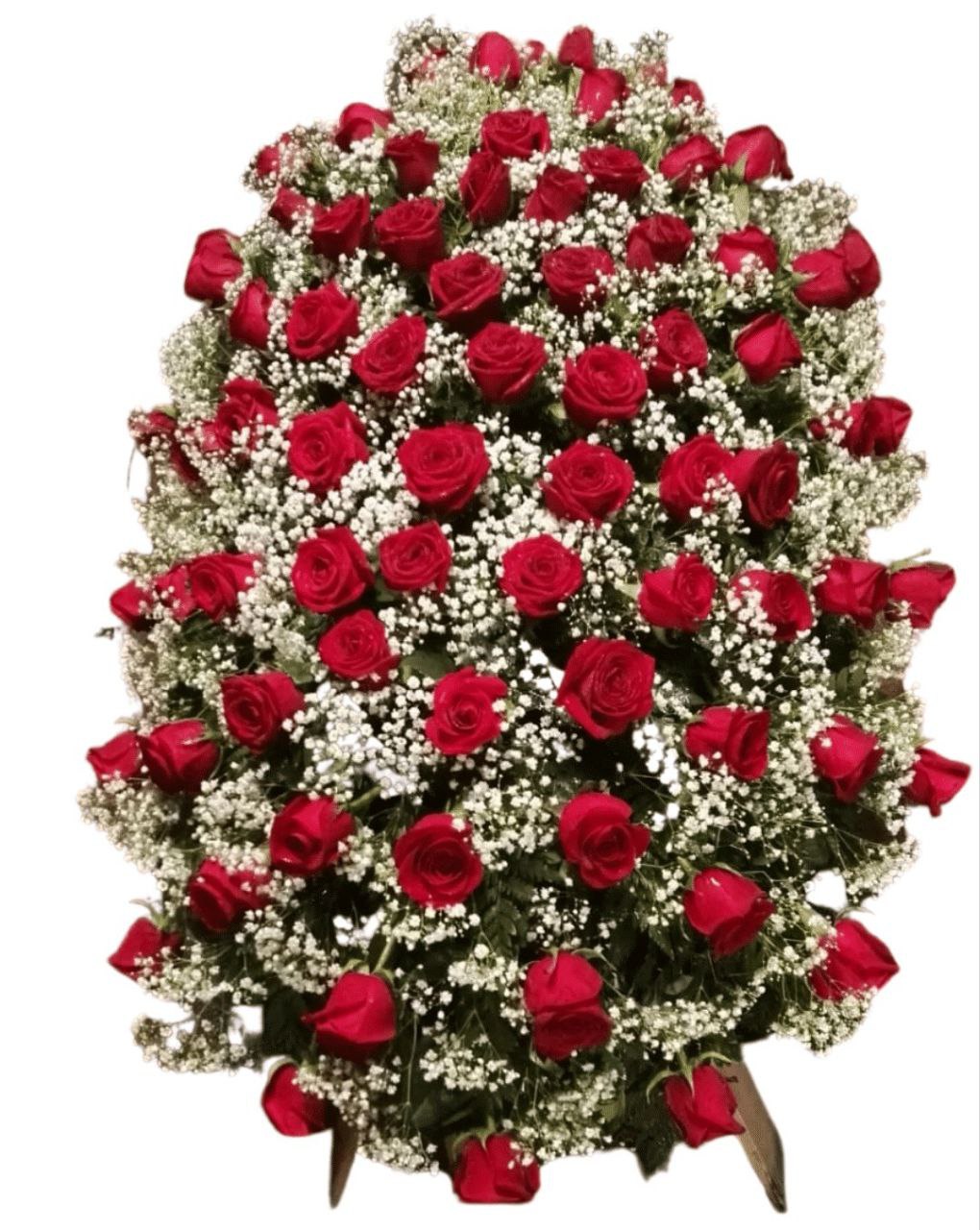 Copribara semplice fiori rose rosse bianche - immagine 5