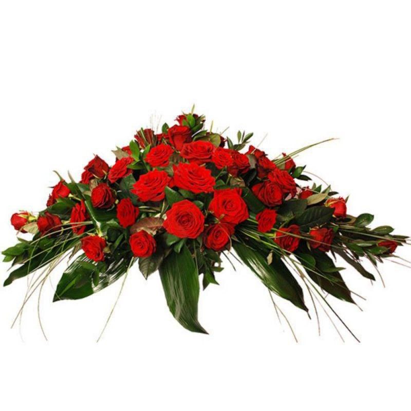 Copribara semplice fiori rose rosse bianche - immagine 3